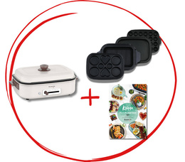 ZESTAW: MultiGrill  Kuvings Ceramic PLus z dodatkowymi płytami i książką